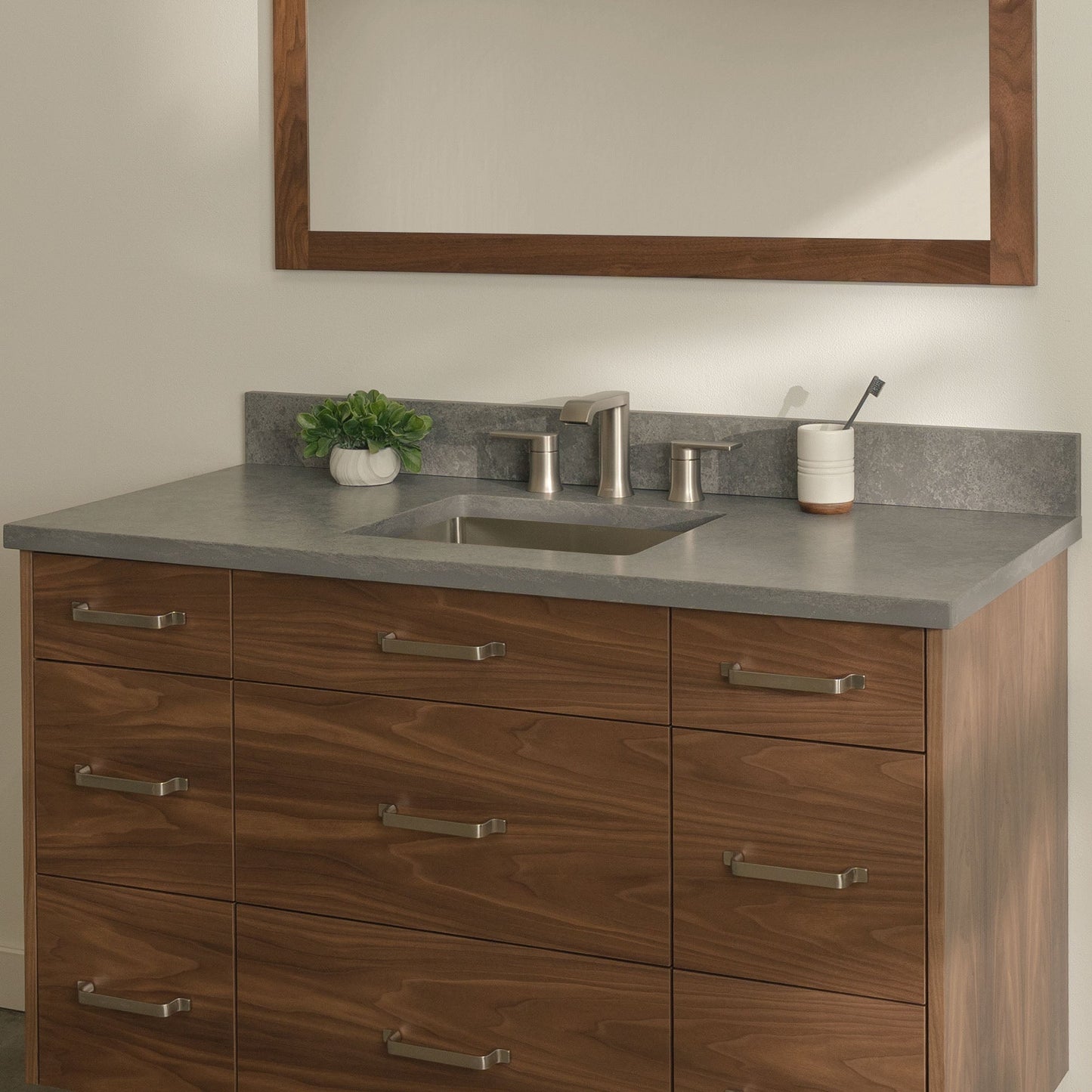 
                  
                    Asher SLIM Stainless 48" American Black Walnut Bathroom Vanity Teodor Bathroom Vanity United States
                  
                