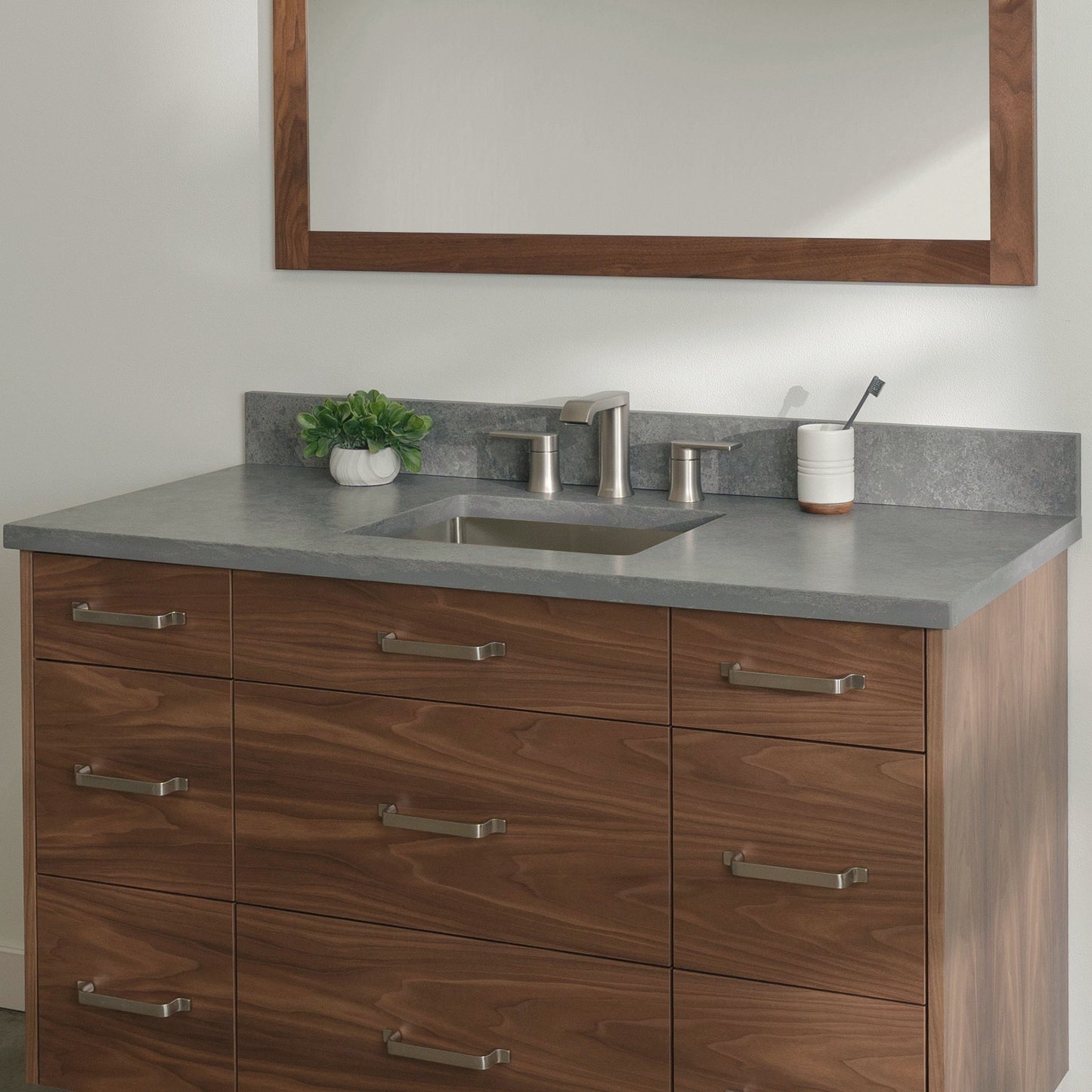 
                  
                    Asher Stainless SLIM 48" American Black Walnut Bathroom Vanity
                  
                