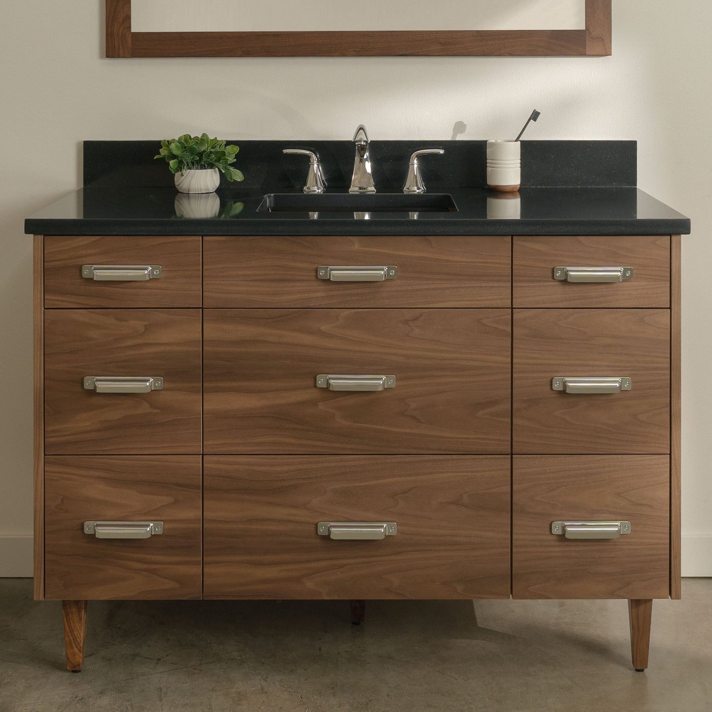 
                  
                    Asher SLIM Stainless 48" American Black Walnut Bathroom Vanity Teodor Bathroom Vanity United States
                  
                