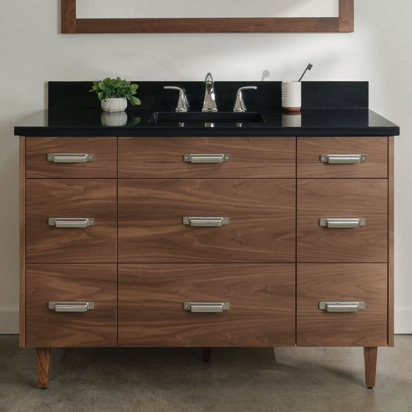 
                  
                    Asher Stainless SLIM 48" American Black Walnut Bathroom Vanity
                  
                