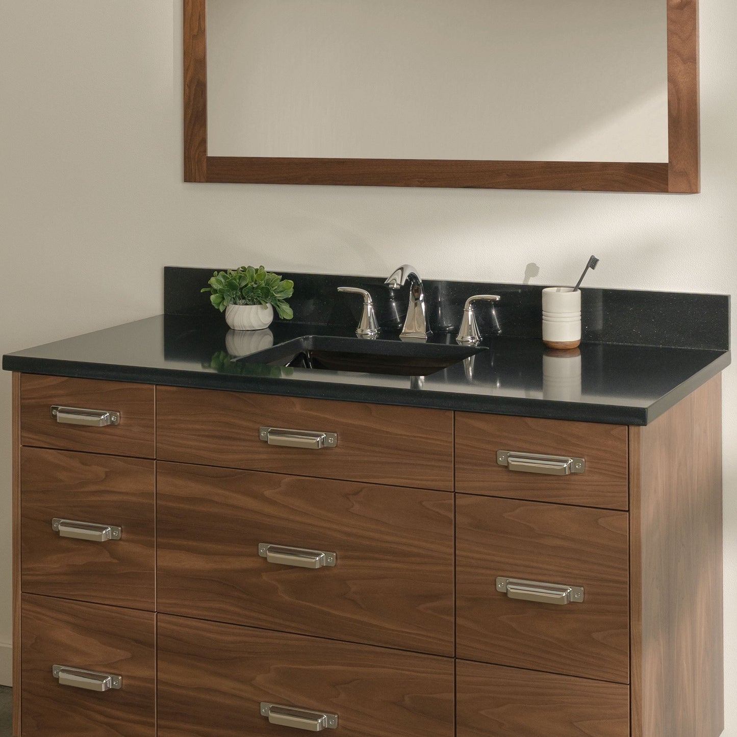 
                  
                    Asher SLIM Stainless 48" American Black Walnut Bathroom Vanity Teodor Bathroom Vanity United States
                  
                
