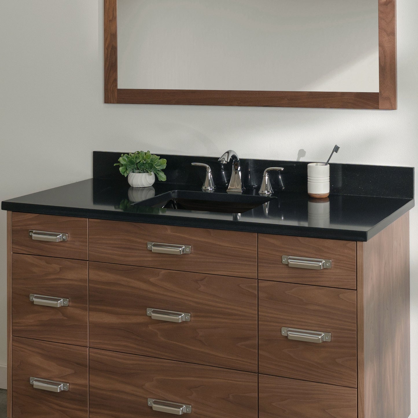 
                  
                    Asher Stainless SLIM 48" American Black Walnut Bathroom Vanity
                  
                