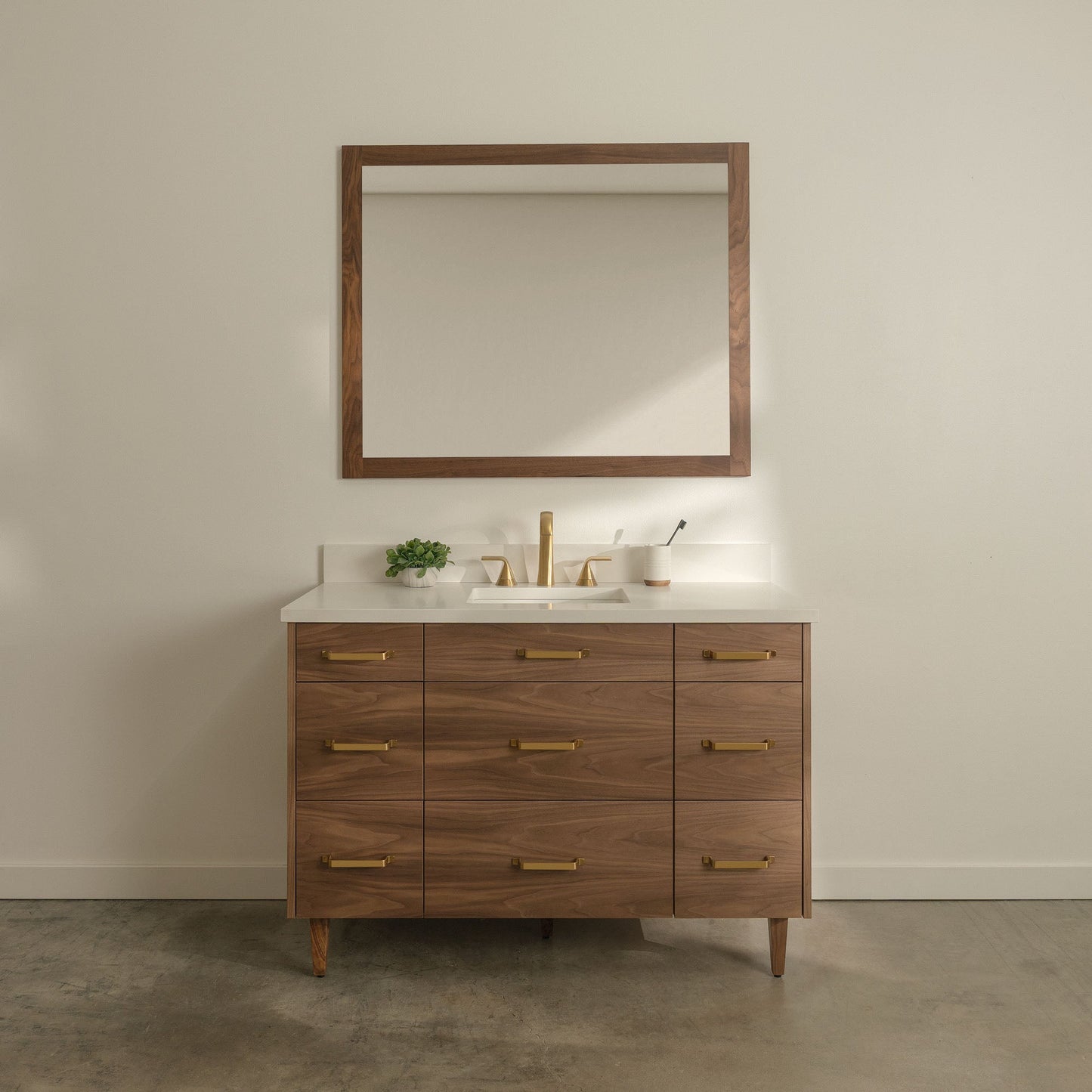 
                  
                    Asher SLIM Stainless 48" American Black Walnut Bathroom Vanity Teodor Bathroom Vanity United States
                  
                