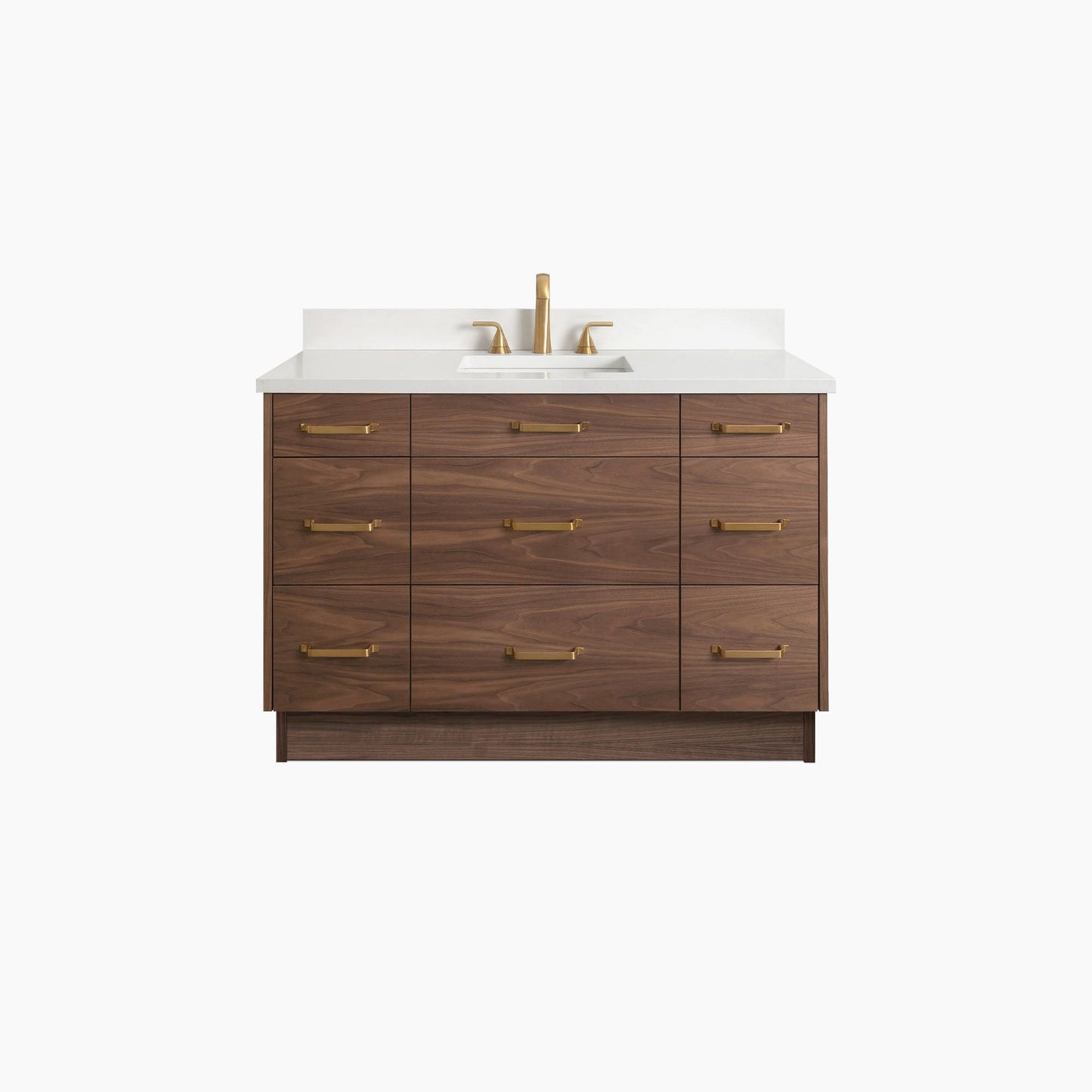 
                  
                    Asher SLIM Stainless 48" American Black Walnut Bathroom Vanity Teodor Bathroom Vanity United States
                  
                