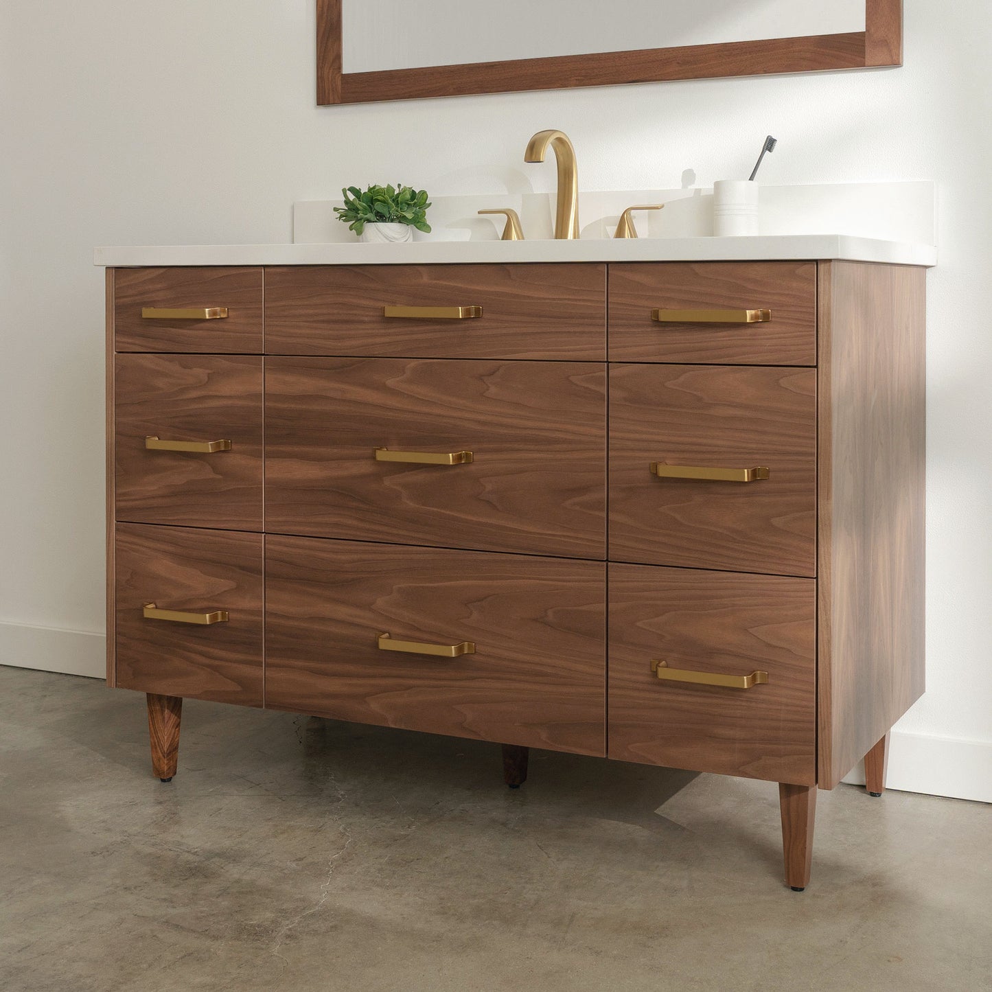 
                  
                    Asher Stainless SLIM 48" American Black Walnut Bathroom Vanity
                  
                