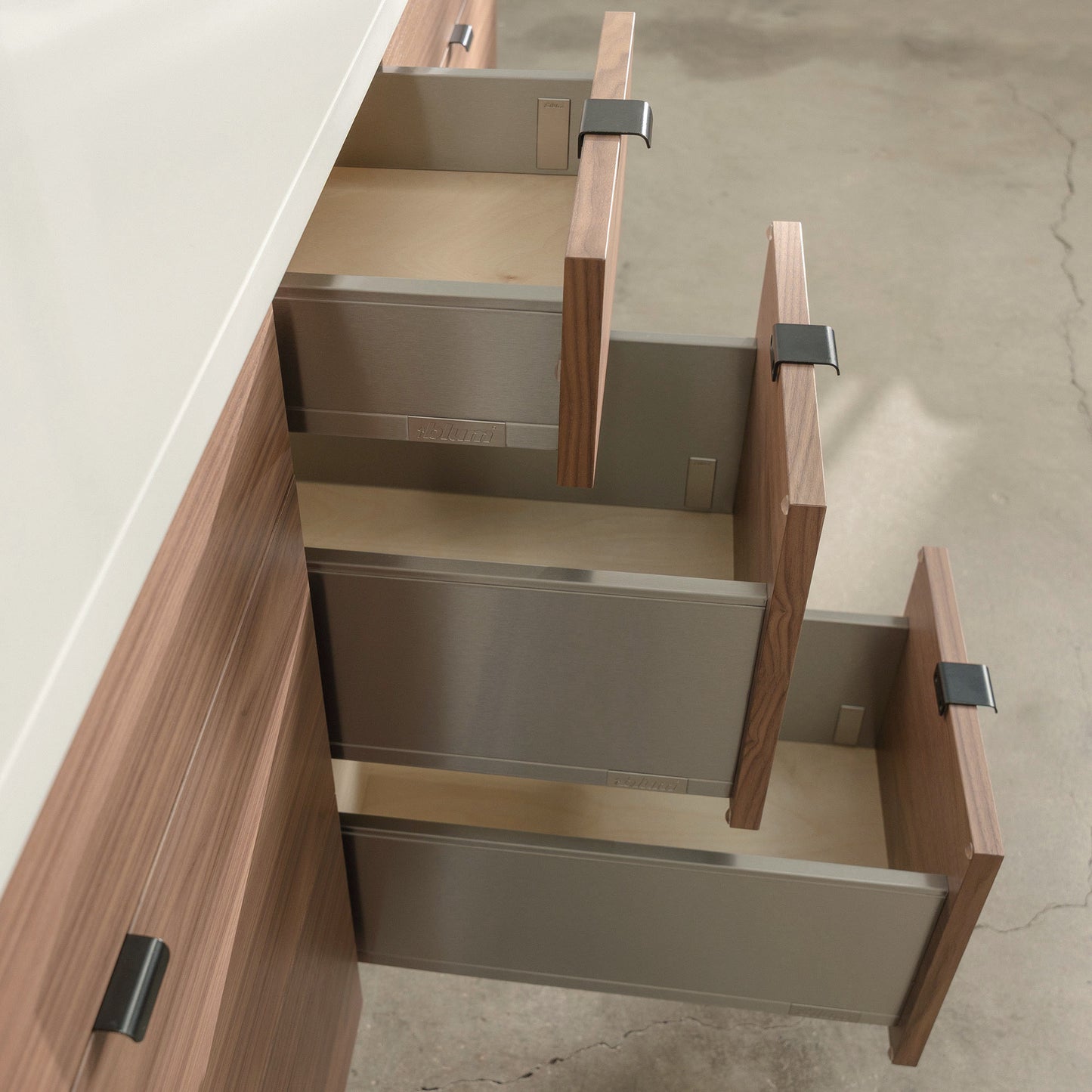 
                  
                    Asher Stainless SLIM 60" American Black Walnut Bathroom Vanity, Double Sink
                  
                