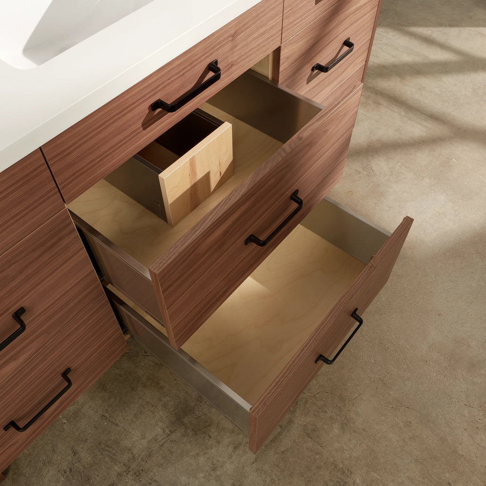 
                  
                    Asher Stainless SLIM 60" American Black Walnut Bathroom Vanity Teodor Bathroom Vanity United States
                  
                