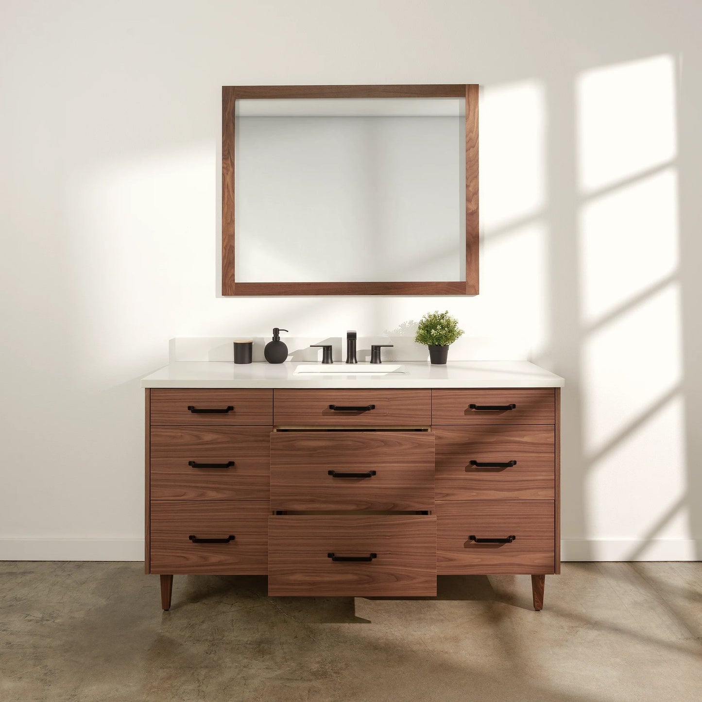 
                  
                    Asher Stainless SLIM 60" American Black Walnut Bathroom Vanity Teodor Bathroom Vanity United States
                  
                