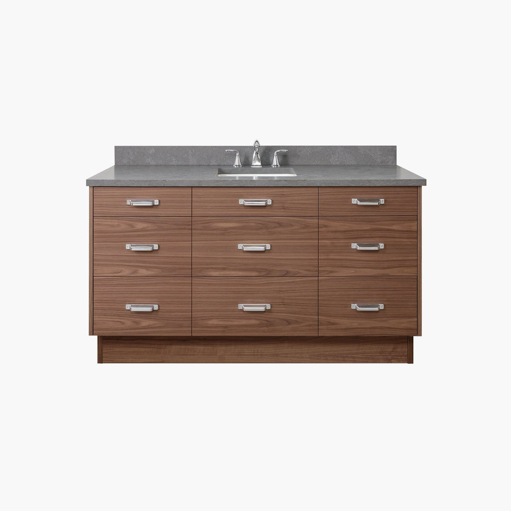 
                  
                    Asher Stainless SLIM 60" American Black Walnut Bathroom Vanity Teodor Bathroom Vanity United States
                  
                