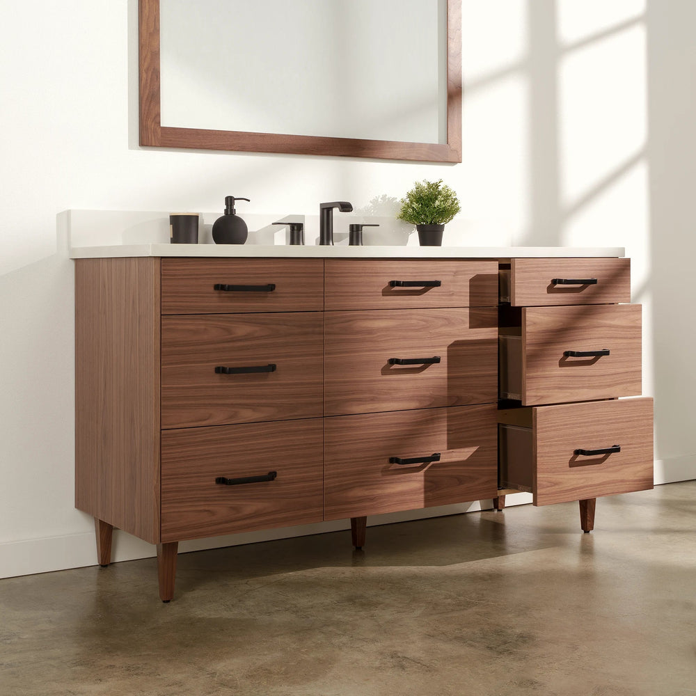 
                  
                    Asher Stainless SLIM 60" American Black Walnut Bathroom Vanity Teodor Bathroom Vanity United States
                  
                