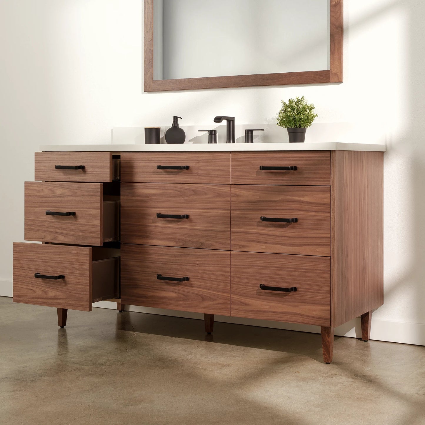 
                  
                    Asher Stainless SLIM 60" American Black Walnut Bathroom Vanity Teodor Bathroom Vanity United States
                  
                