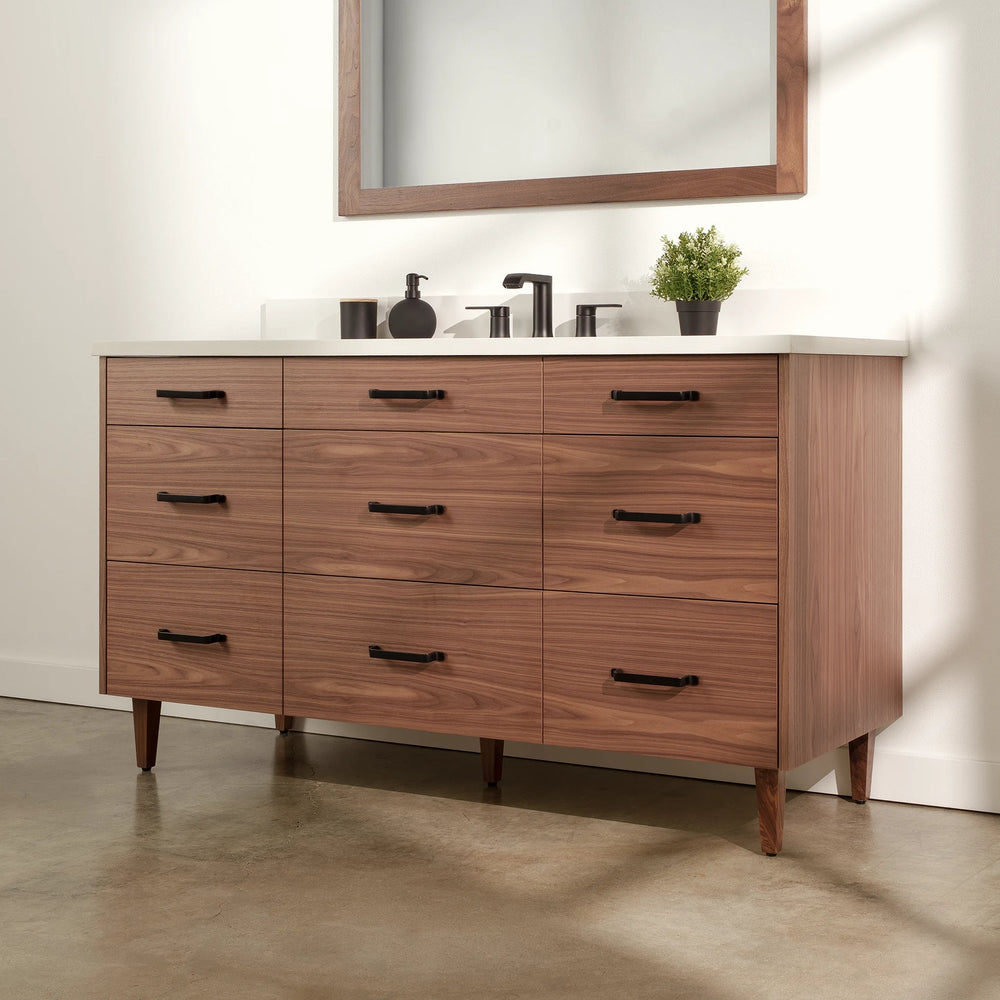 
                  
                    Asher Stainless SLIM 60" American Black Walnut Bathroom Vanity Teodor Bathroom Vanity United States
                  
                