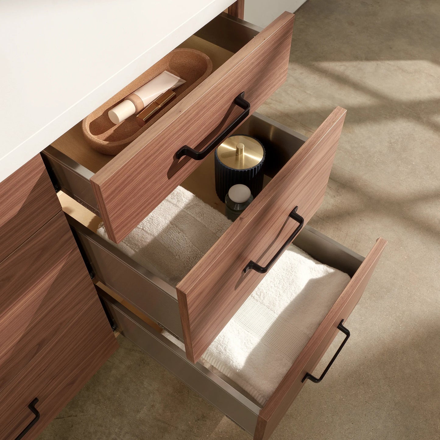 
                  
                    Asher Stainless SLIM 60" American Black Walnut Bathroom Vanity Teodor Bathroom Vanity United States
                  
                