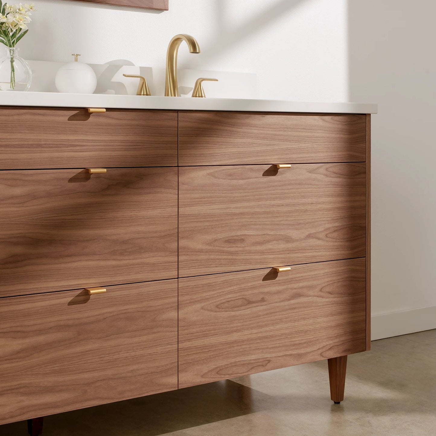 
                  
                    Asher Stainless SLIM 72" American Black Walnut Bathroom Vanity, Double Sink Teodor Bathroom Vanity United States
                  
                