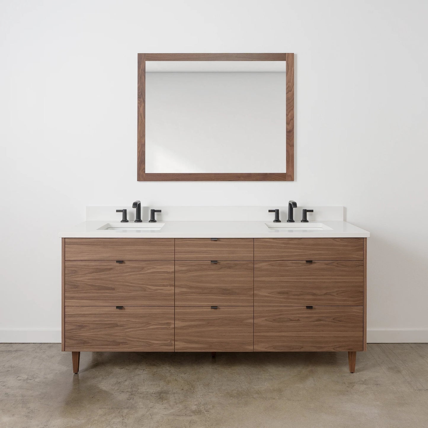 
                  
                    Asher Stainless SLIM 72" American Black Walnut Bathroom Vanity, Double Sink Teodor Bathroom Vanity United States
                  
                