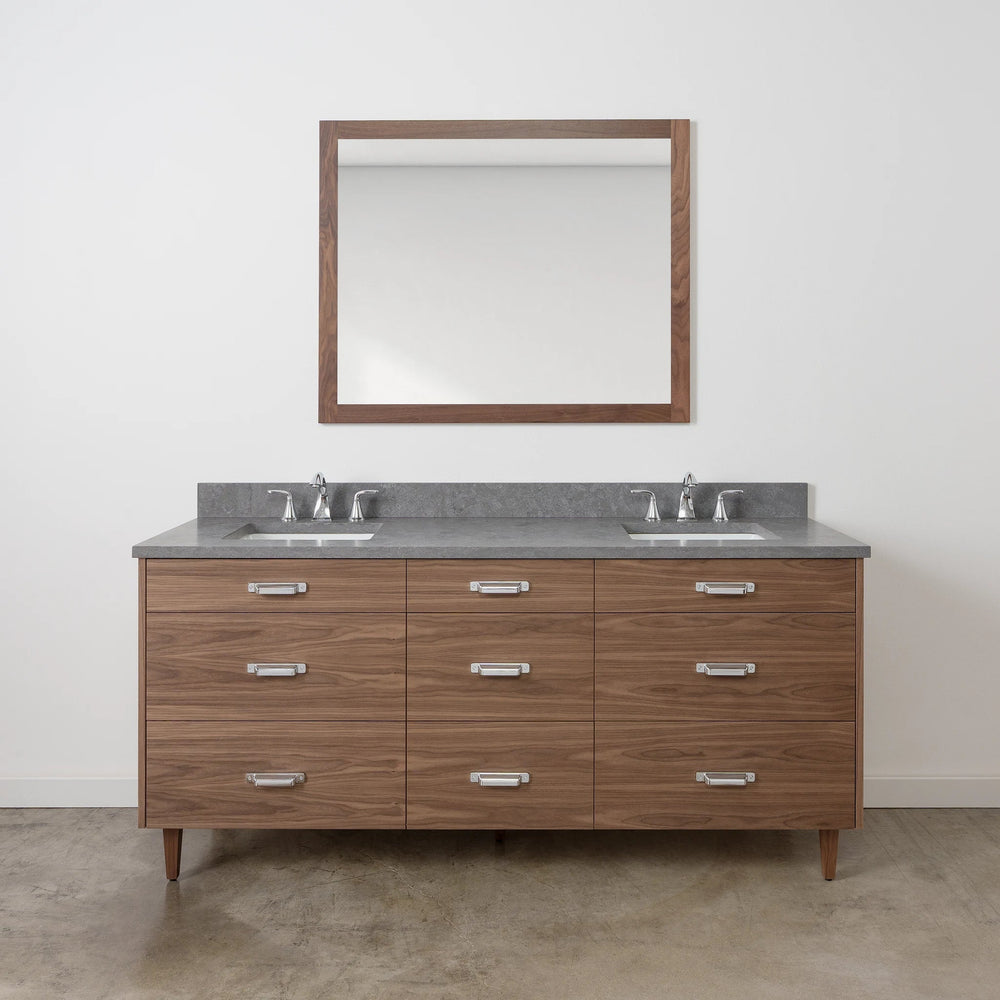 
                  
                    Asher Stainless SLIM 72" American Black Walnut Bathroom Vanity, Double Sink Teodor Bathroom Vanity United States
                  
                