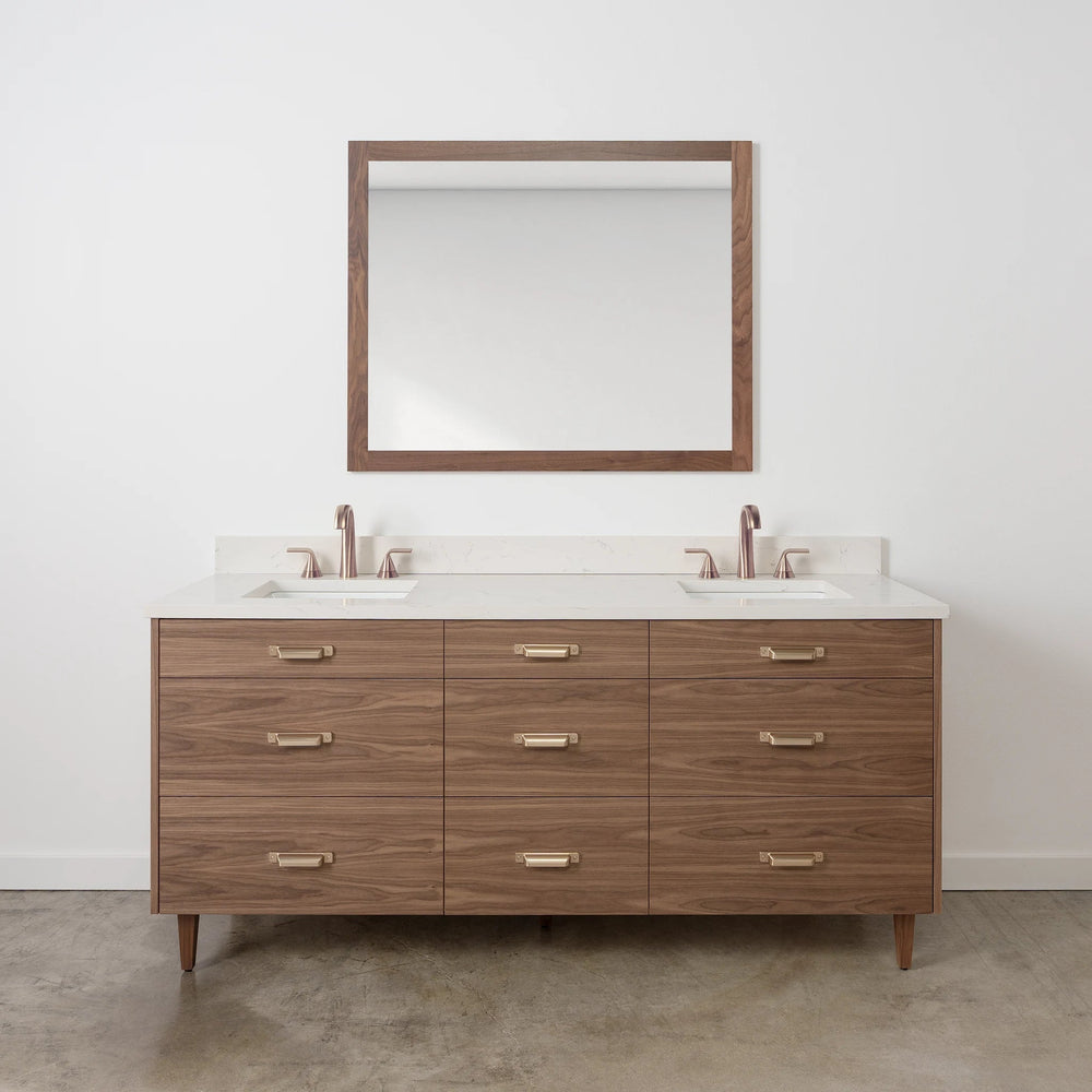 
                  
                    Asher Stainless SLIM 72" American Black Walnut Bathroom Vanity, Double Sink Teodor Bathroom Vanity United States
                  
                