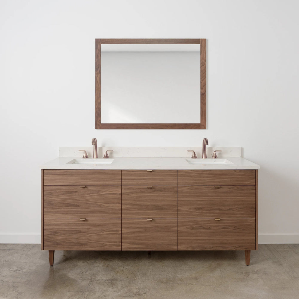 
                  
                    Asher Stainless SLIM 72" American Black Walnut Bathroom Vanity, Double Sink Teodor Bathroom Vanity United States
                  
                