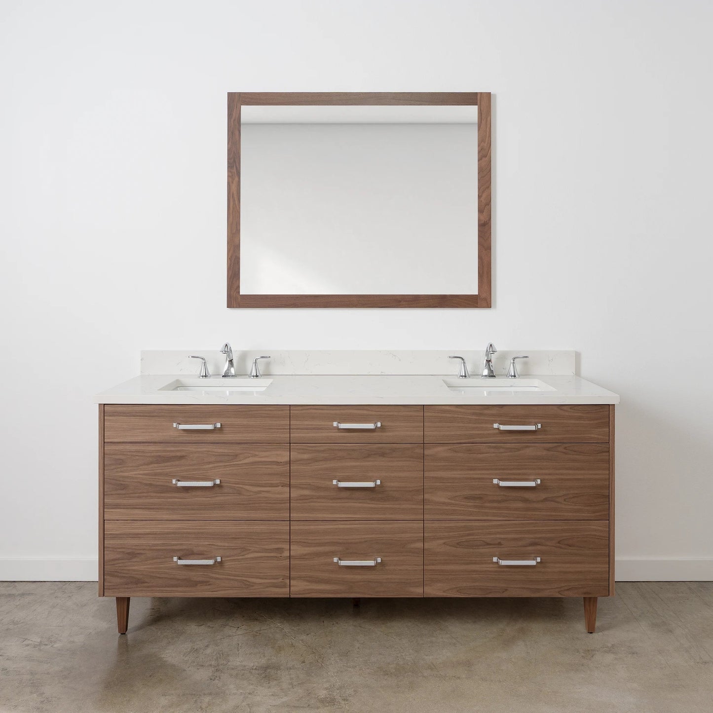 
                  
                    Asher Stainless SLIM 72" American Black Walnut Bathroom Vanity, Double Sink Teodor Bathroom Vanity United States
                  
                