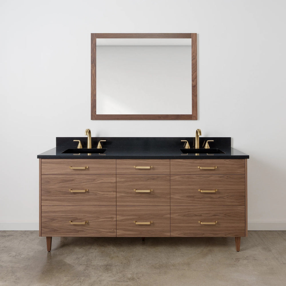 
                  
                    Asher Stainless SLIM 72" American Black Walnut Bathroom Vanity, Double Sink Teodor Bathroom Vanity United States
                  
                