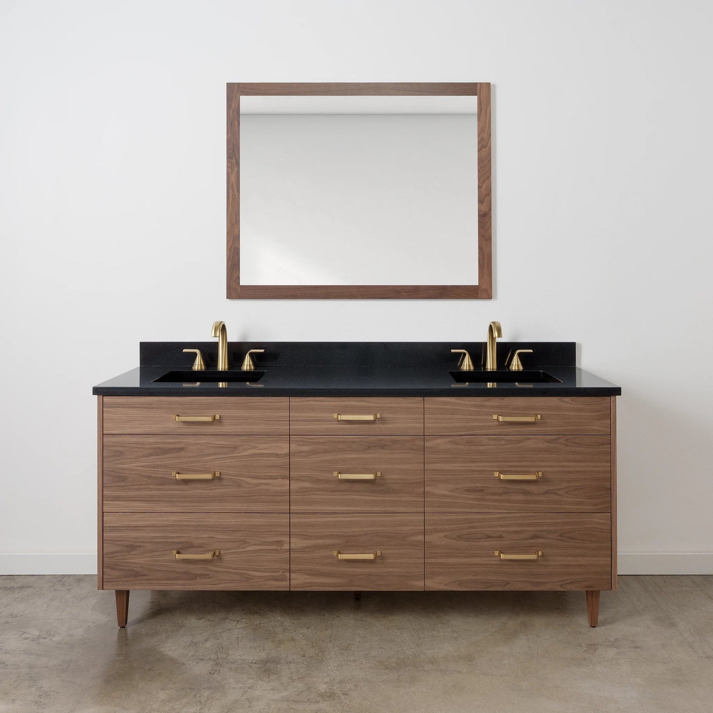 
                  
                    Asher Stainless SLIM 72" American Black Walnut Bathroom Vanity, Double Sink Teodor Bathroom Vanity United States
                  
                