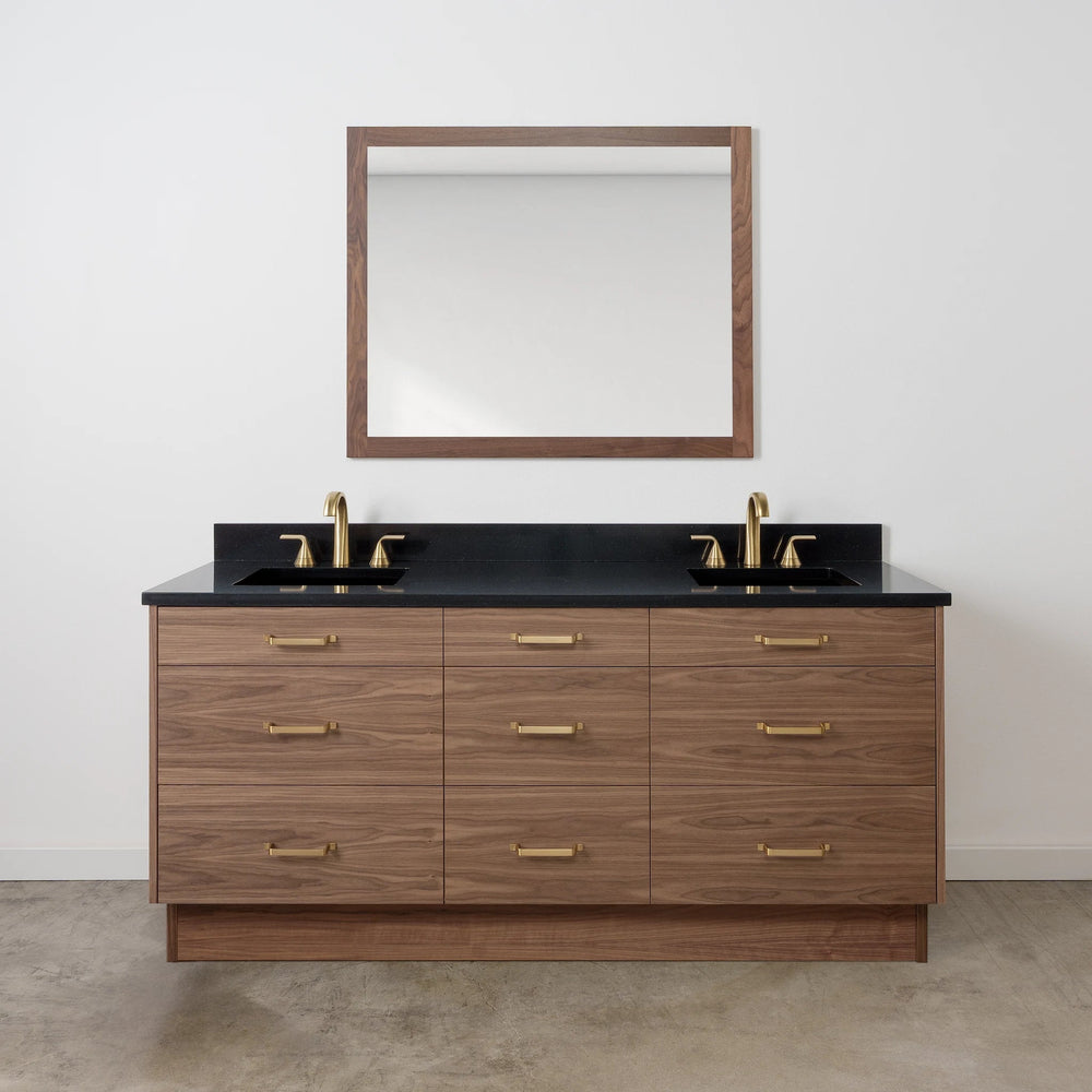 
                  
                    Asher Stainless SLIM 72" American Black Walnut Bathroom Vanity, Double Sink Teodor Bathroom Vanity United States
                  
                