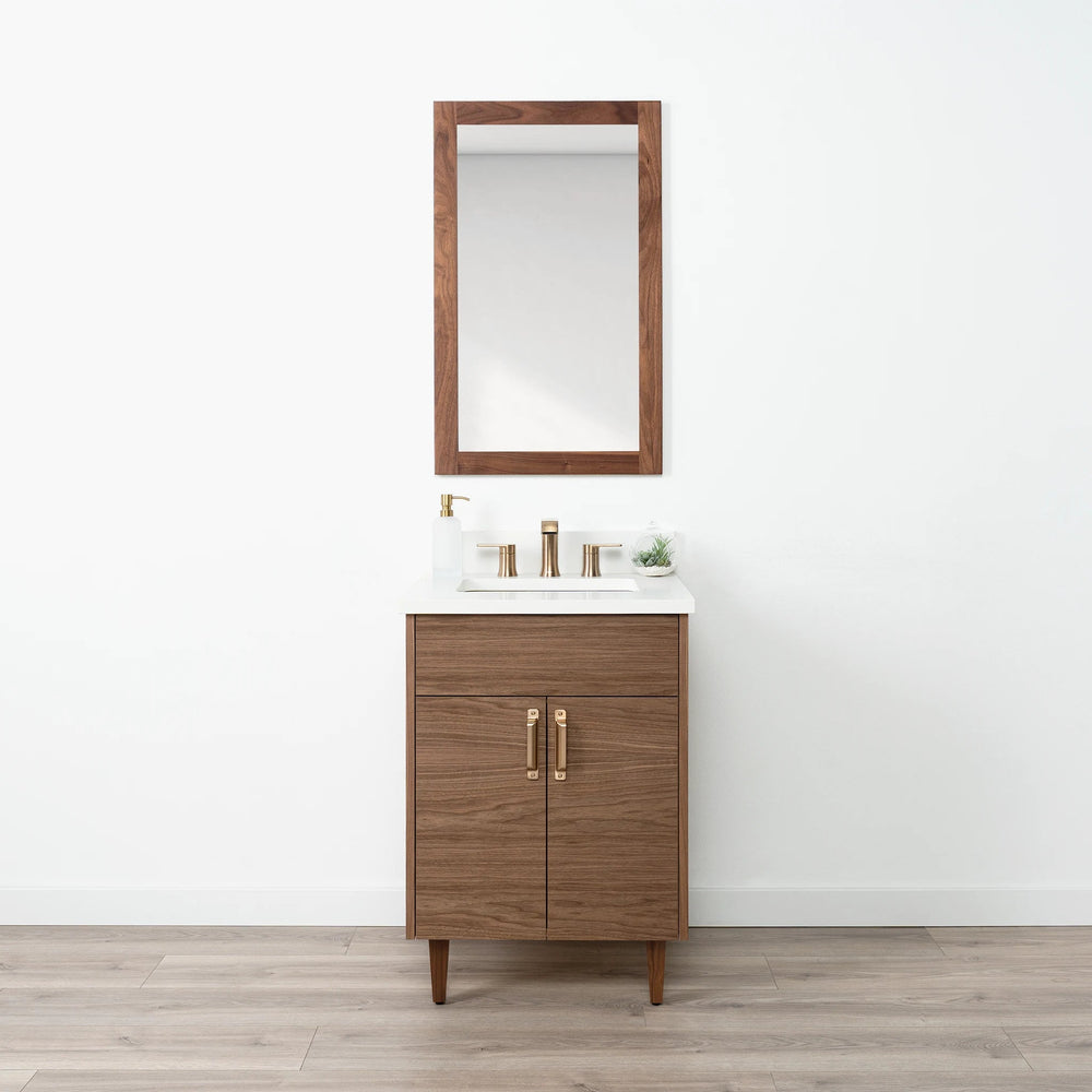 Austin SLIM 24" American Black Walnut Bathroom Vanity Teodor Bathroom Vanity United States