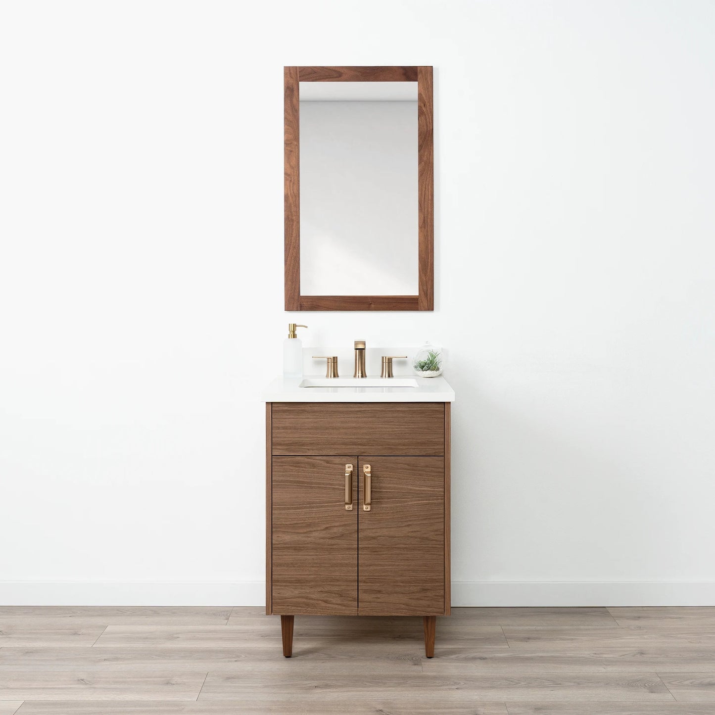 Austin SLIM 24" American Black Walnut Bathroom Vanity Teodor Bathroom Vanity United States