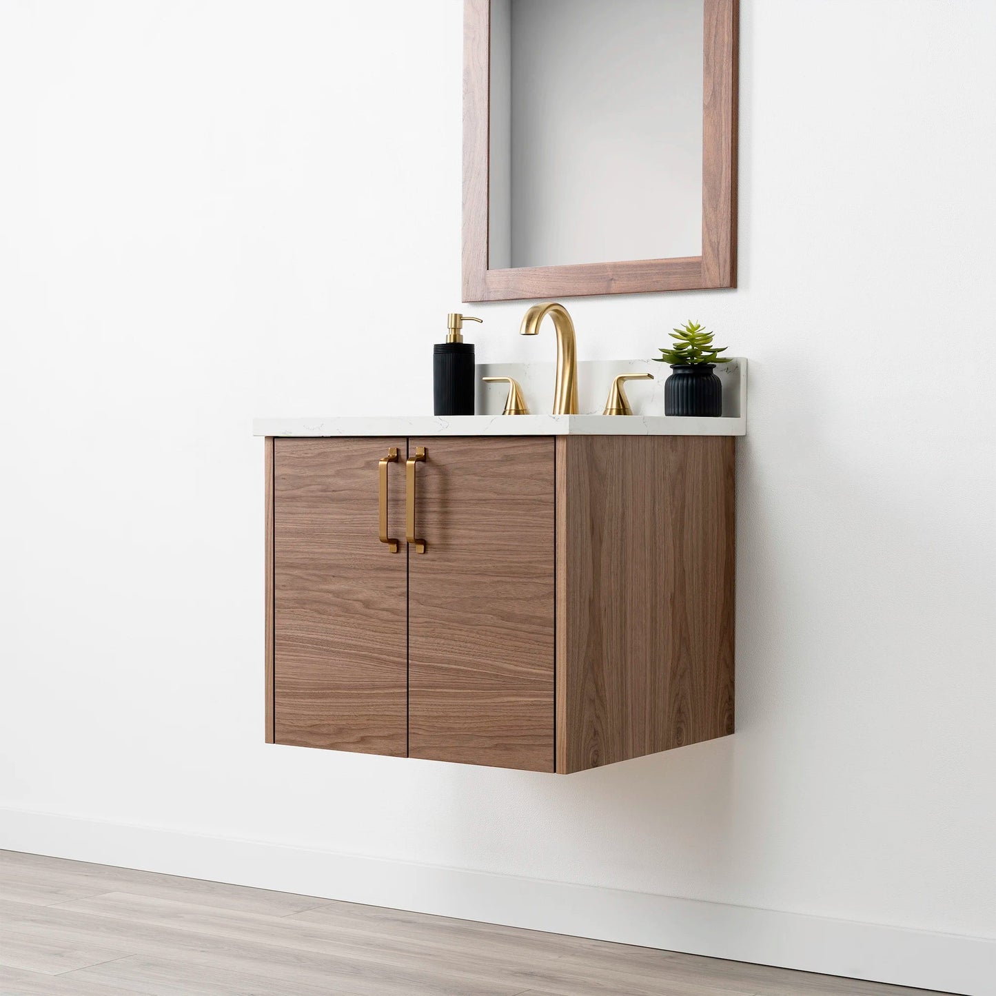 
                  
                    Austin SLIM 24" Wall Mount American Black Walnut Bathroom Vanity Teodor Bathroom Vanity United States
                  
                