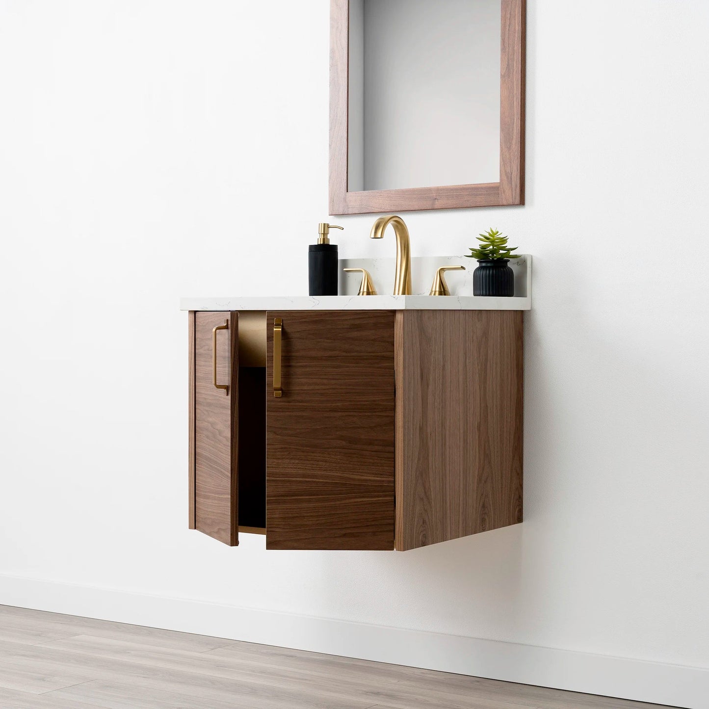 
                  
                    Austin SLIM 24" Wall Mount American Black Walnut Bathroom Vanity Teodor Bathroom Vanity United States
                  
                