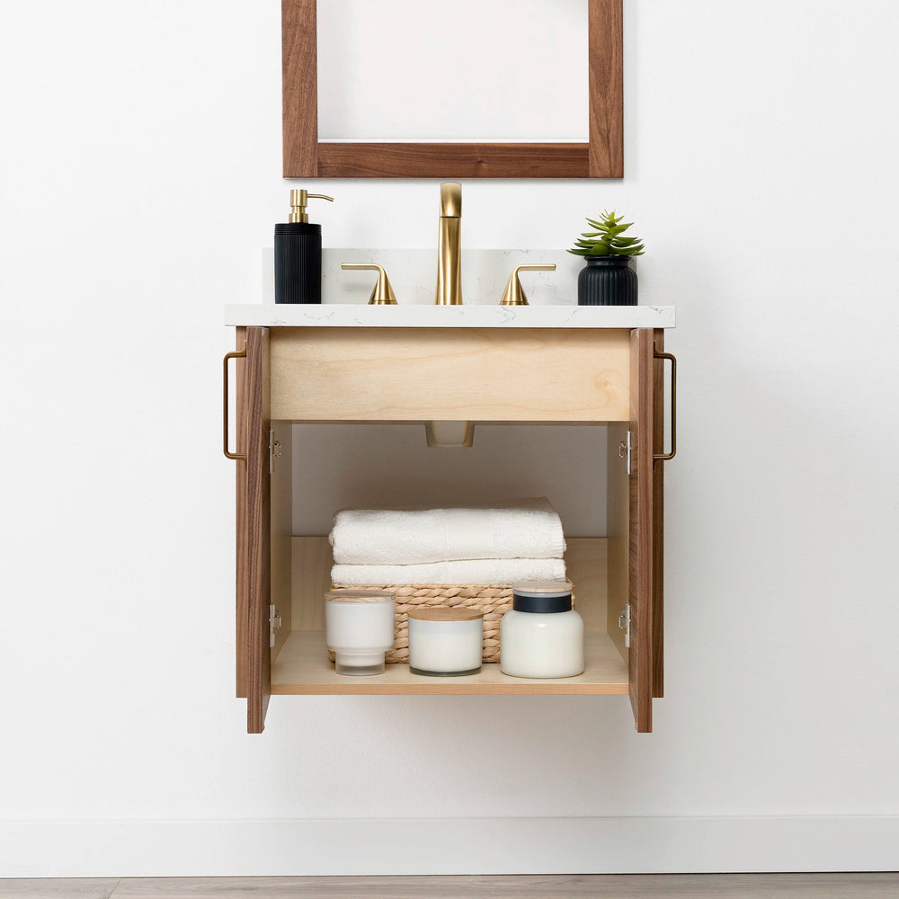 
                  
                    Austin SLIM 24" Wall Mount American Black Walnut Bathroom Vanity Teodor Bathroom Vanity United States
                  
                