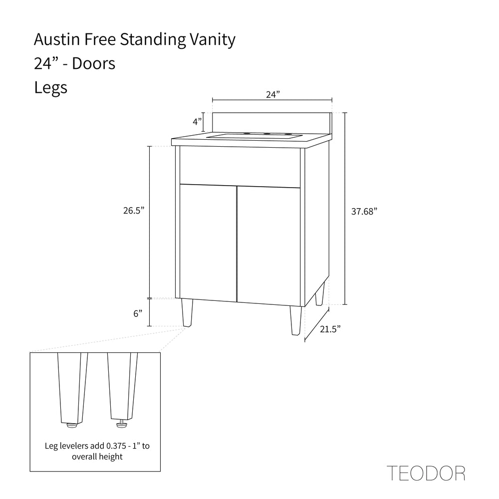 
                  
                    Austin 24" American Black Walnut Bathroom Vanity
                  
                