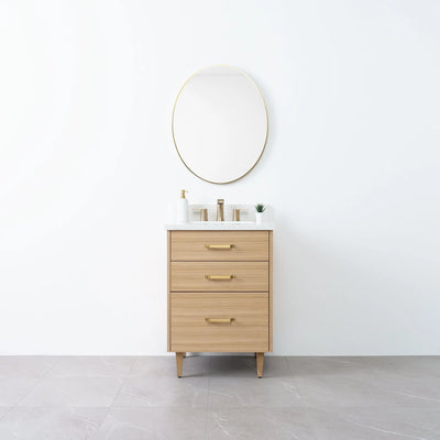 Austin 24" Natural White Oak Bathroom Vanity