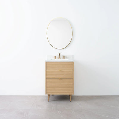 Austin 24" Natural White Oak Bathroom Vanity - Teodor Vanities United States