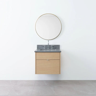 Austin 24" Wall Mount Natural White Oak Bathroom Vanity