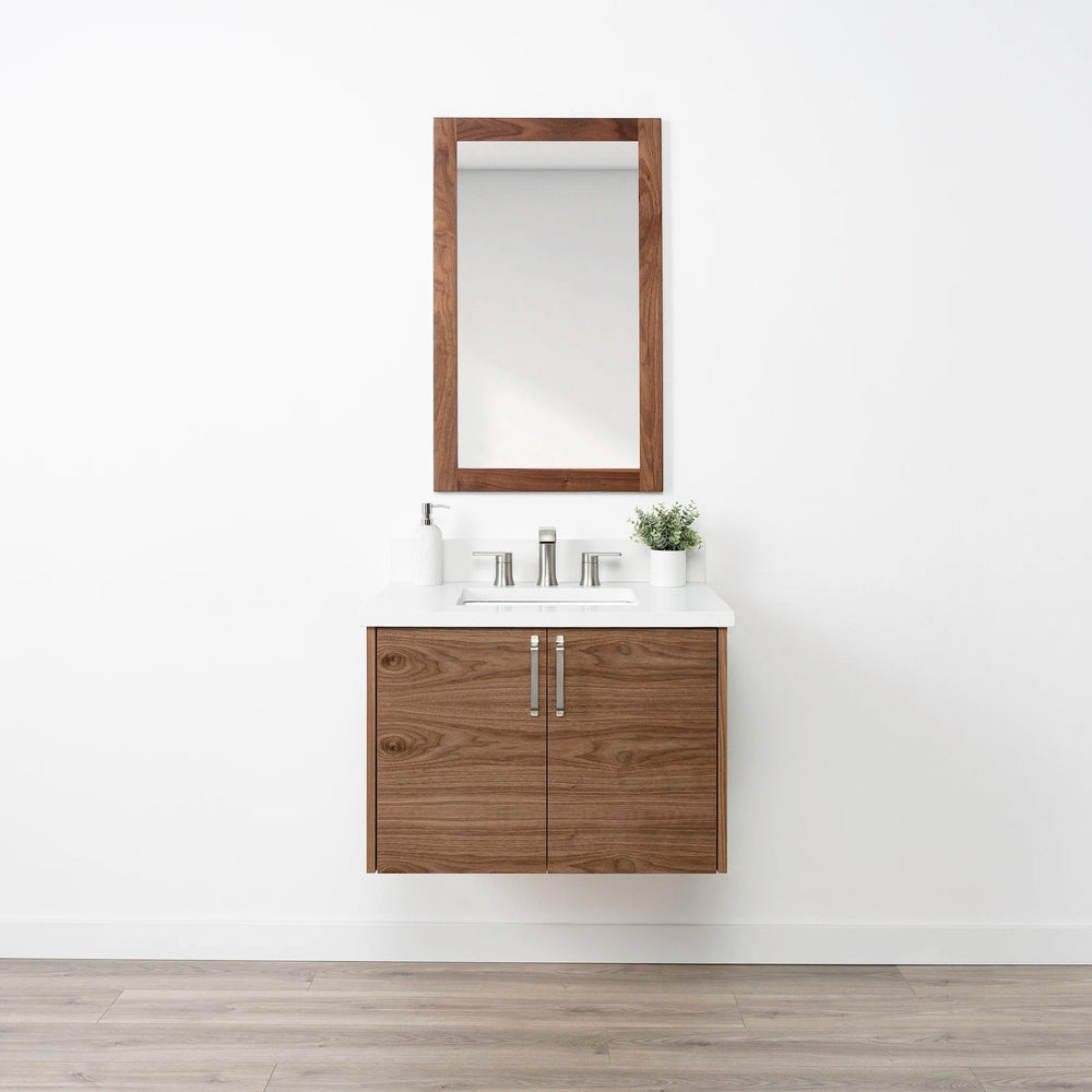 Austin SLIM 30" Wall Mount American Black Walnut Bathroom Vanity Teodor Bathroom Vanity United States