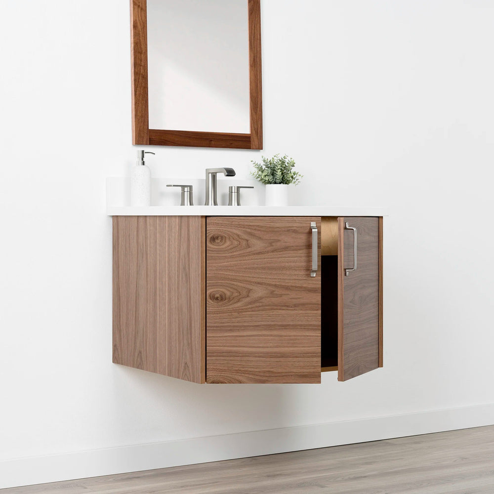 
                  
                    Austin SLIM 30" Wall Mount American Black Walnut Bathroom Vanity Teodor Bathroom Vanity United States
                  
                