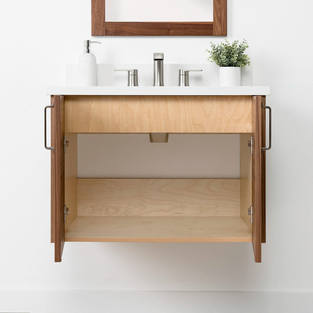 
                  
                    Austin SLIM 30" Wall Mount American Black Walnut Bathroom Vanity Teodor Bathroom Vanity United States
                  
                