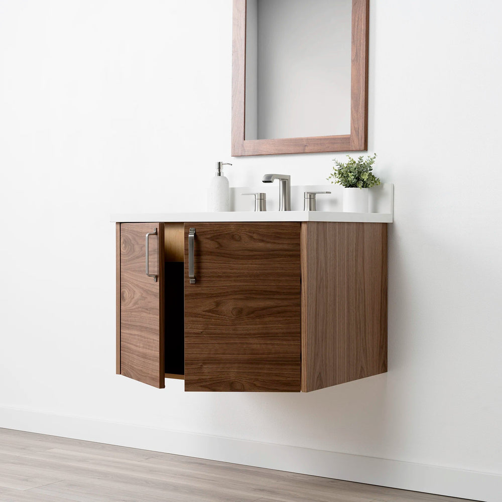 
                  
                    Austin SLIM 30" Wall Mount American Black Walnut Bathroom Vanity Teodor Bathroom Vanity United States
                  
                