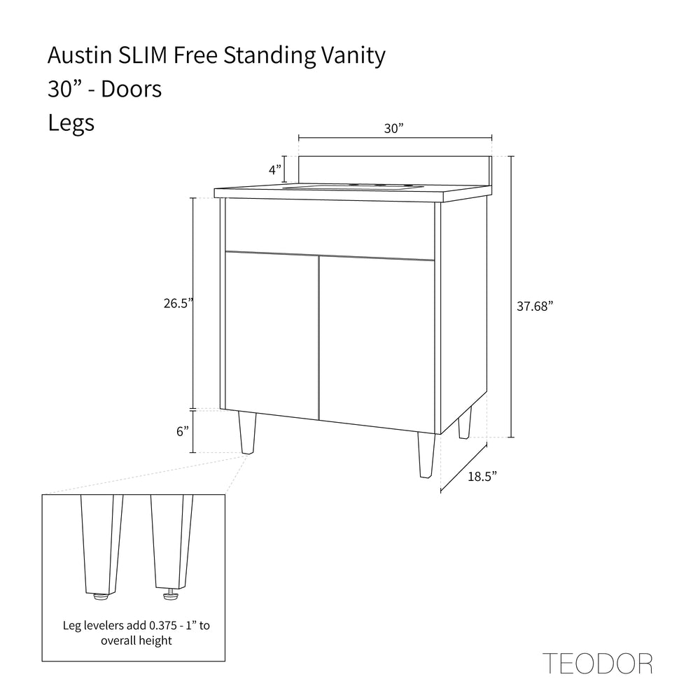 
                  
                    Austin SLIM 30" American Black Walnut Bathroom Vanity
                  
                