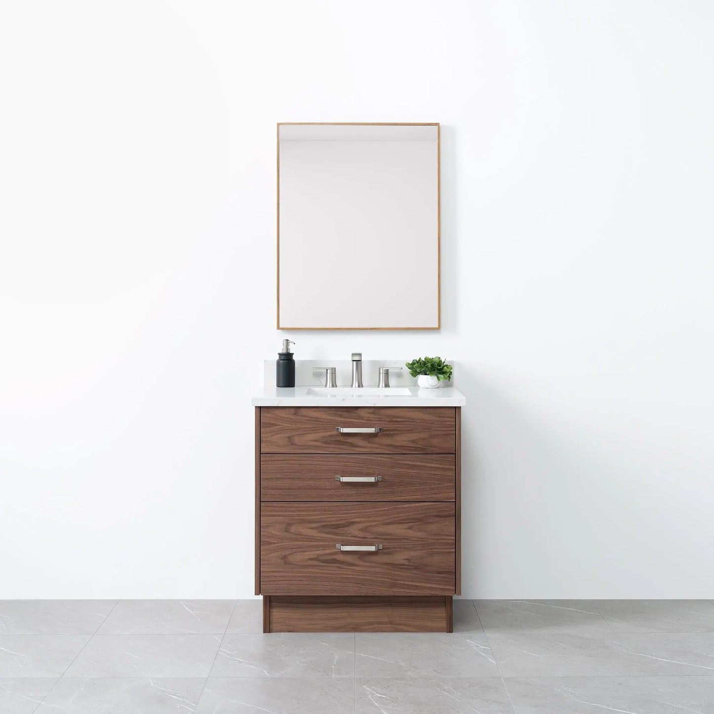 Austin 30" American Black Walnut Bathroom Vanity - Teodor Vanities United States