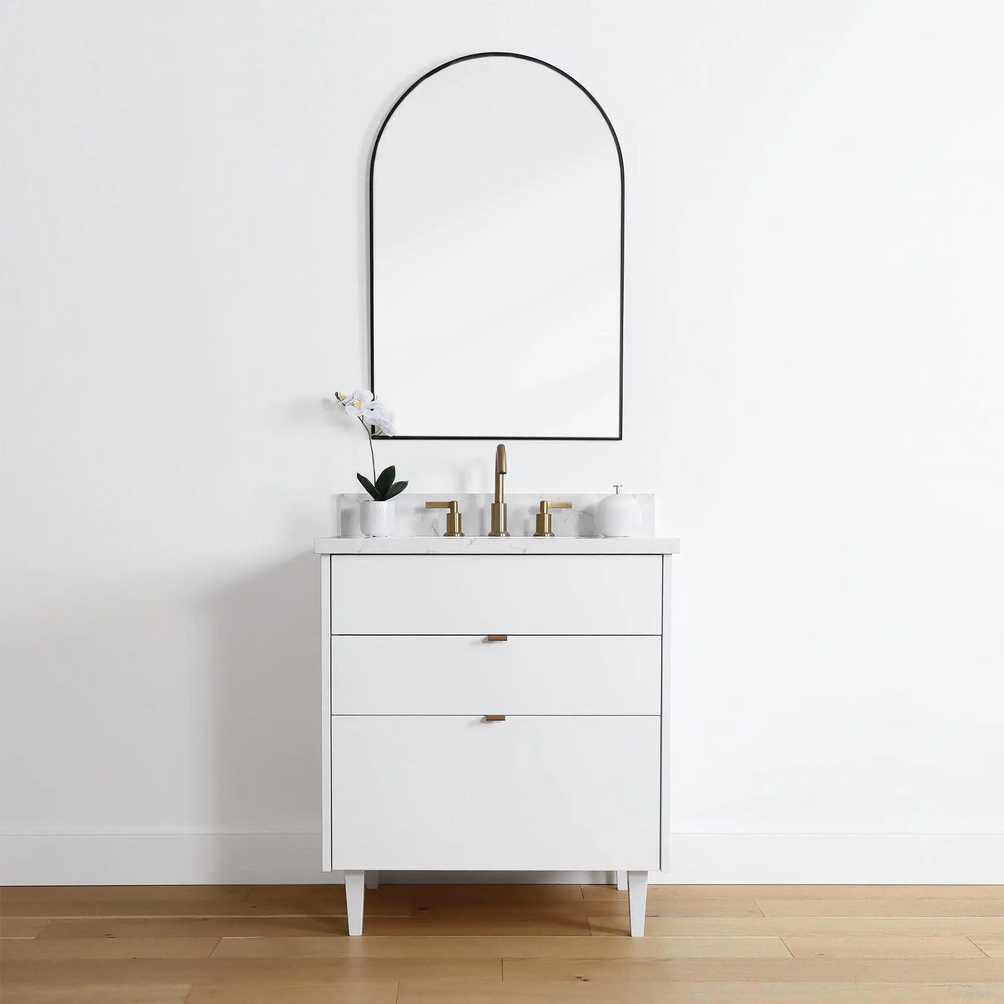 Austin 30" Gloss White Bathroom Vanity - Teodor Vanities United States