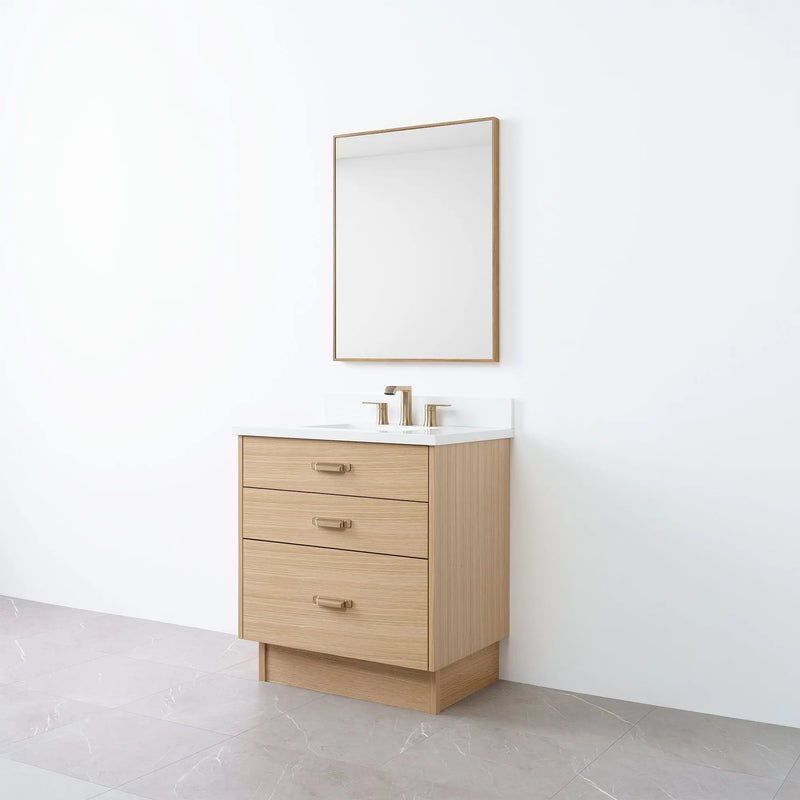 Austin 30" Natural White Oak Bathroom Vanity - Teodor Vanities United States