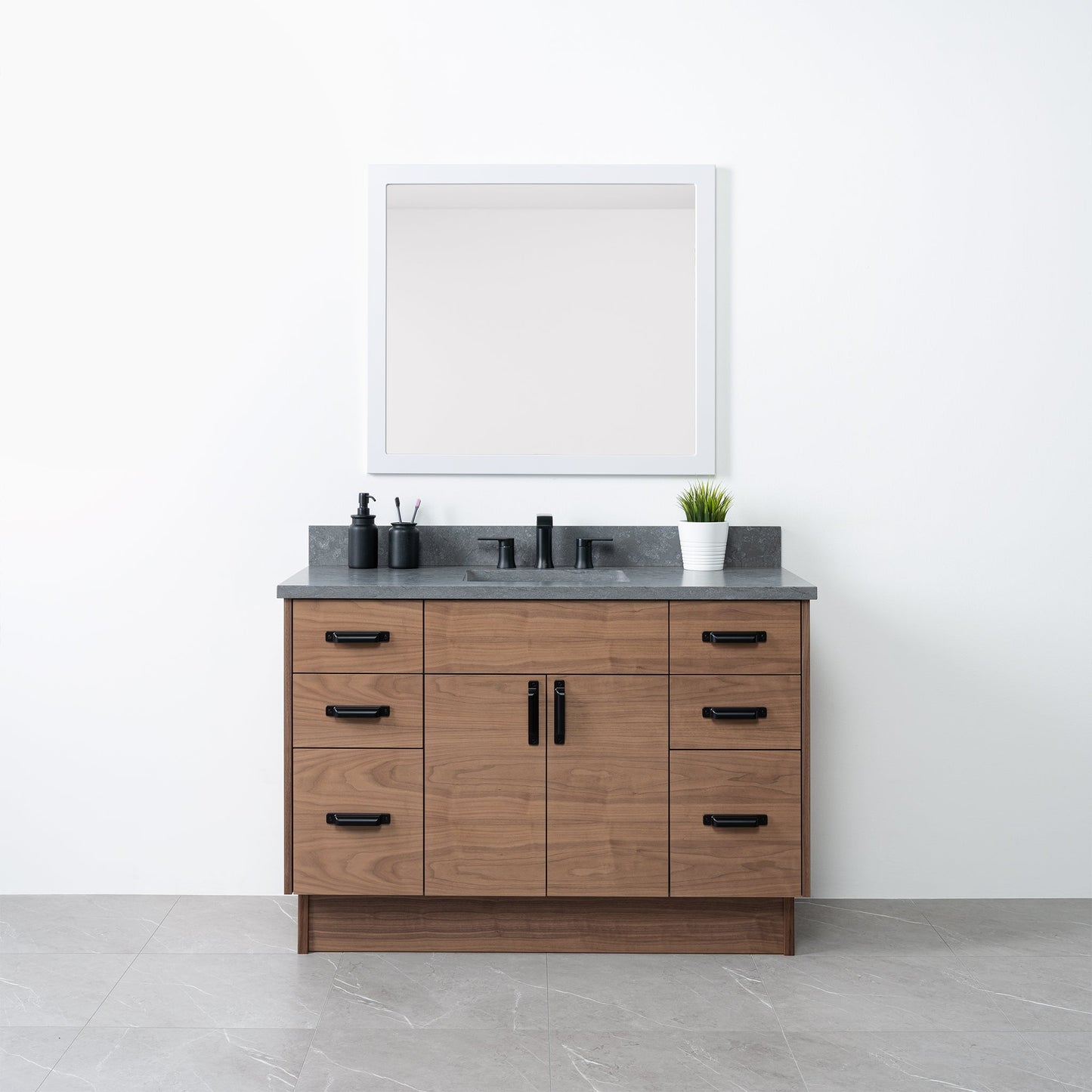 Austin 48" American Black Walnut Bathroom Vanity - Teodor Vanities United States