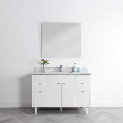 Austin 48" Gloss White Bathroom Vanity