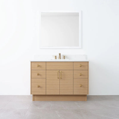 Austin 48" Natural White Oak Bathroom Vanity - Teodor Vanities United States