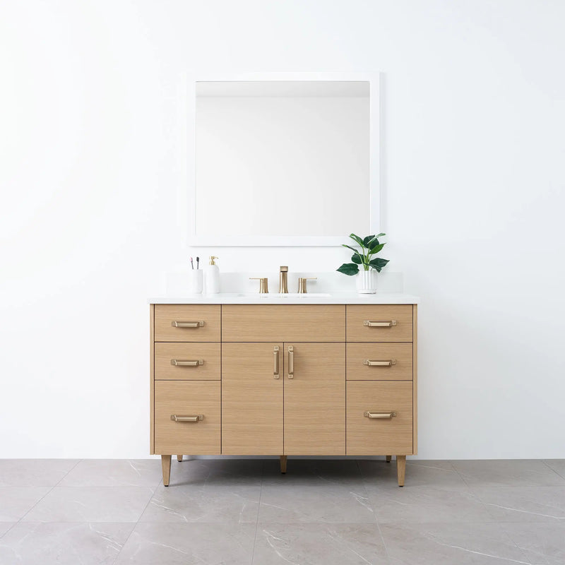 Austin 48" Natural White Oak Bathroom Vanity