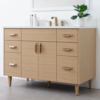 Austin 48" Natural White Oak Bathroom Vanity - Teodor Vanities United States