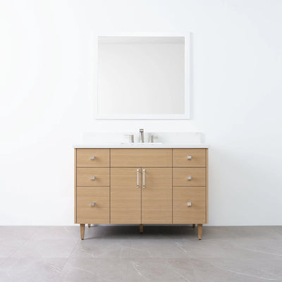 Austin 48" Natural White Oak Bathroom Vanity - Teodor Vanities United States