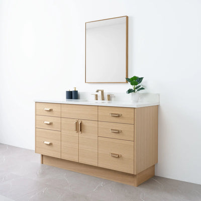 Austin 60" Natural White Oak Bathroom Vanity - Teodor Vanities United States